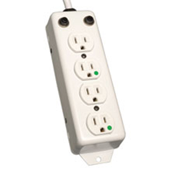 TRIPP LITE, POWER DISTRIBUTION STRIP, 15 FT. CORD, 4 HOSPITAL-GRADE OUTLETS AND HOSPITAL-GRADE PLUG, MOUNTING TABS
